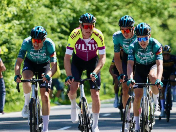 The REMBE<sup><small>®</small></sup> rad-net team led by overall leader Ole Theiler (2nd from left) will compete in the German Cycling League in Sauerland this coming Saturday.