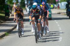 Miguel Heidemann (vorne) verteidigte auf der Schlussetappe der Deutschland-Tour sein Bergtrikot.