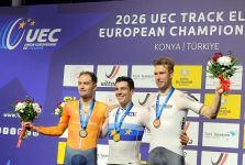 Roger Kluge (re.) holte bei der Bahn-EM Bronze im Omnium.