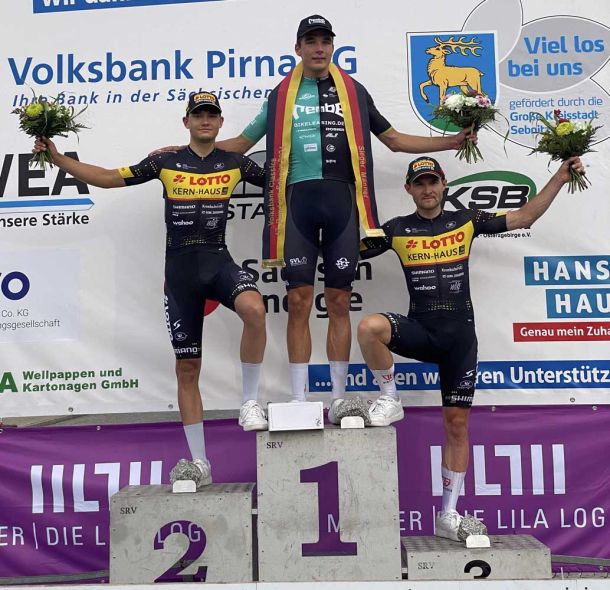 Julian Borresch alla cerimonia di premiazione a Sebnitz